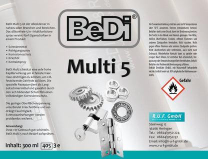 BeDi mit Multi Sprühkopf neuster Generation Made in Germany